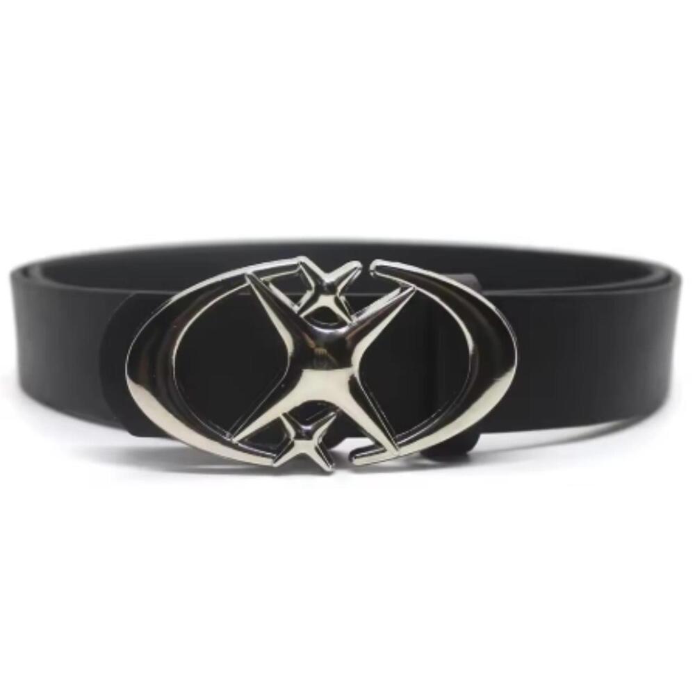 vintage mens and womens silver emblem belt🖨️